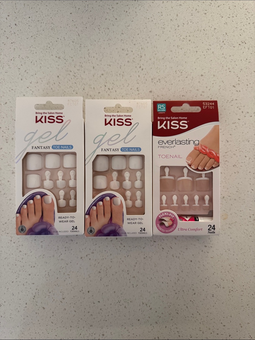 Kiss Gel Fantasy Press On Toe Nails